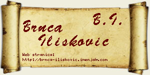 Brnča Ilišković vizit kartica